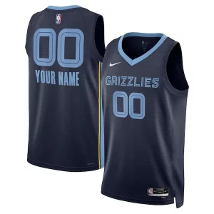Memphis Grizzlies Nike Unisex Swingman Custom Jersey Navy Icon Edition Classique