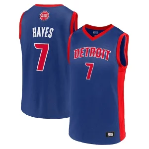 Men's Killian Hayes Blue Detroit Pistons Team Élégant Player Jersey
