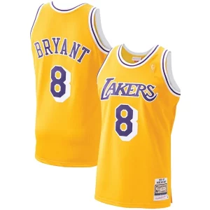 Men's Los Sophistiqué Angeles Lakers Kobe Bryant Gold 1996 97 Hardwood Classics Authentic Player Jersey