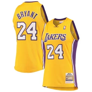 Men's Los Angeles Lakers Kobe Bryant Premium Gold Hardwood Classics 2008 09 Authentic Jersey