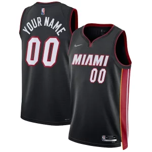Miami Heat Nike 2021/22 Diamond Swingman Custom Jersey Icon Edition Éclatant Black