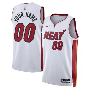 Miami Heat Nike Unisex Swingman Custom Jersey White Association Edition Personalisable