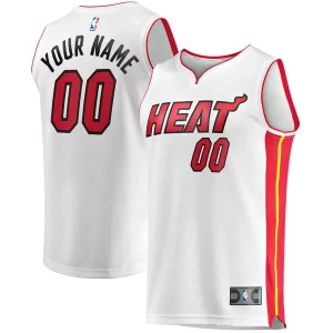 Miami Heat Youth Classique Fast Break Custom Replica Jersey Association Edition White