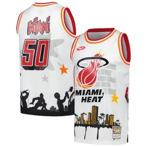 Miami Heat x Éclatant Tats Cru Hardwood Classics Fashion Jersey White
