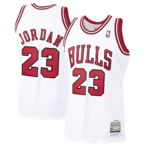Michael Jordan Chicago Bulls Distingué 1997/98 Hardwood Classics Authentic Jersey White/Black/Scarlet