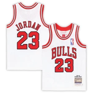 Michael Jordan Chicago Bulls Confortable Toddler 1997/98 Hardwood Classics Authentic Jersey White/Black/Red