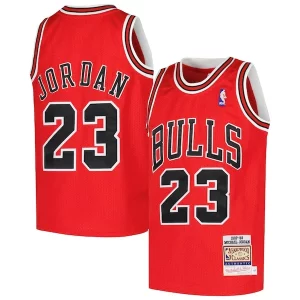 Michael Personalisable Jordan Chicago Bulls Youth Hardwood Classics 1997/98 Authentic Jersey Red