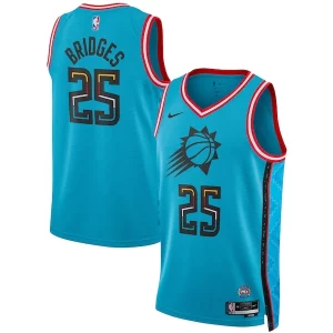 Mikal Bridges Phoenix Suns Nike Unisex 2022/23 Swingman Jersey City Edition Charming Turquoise