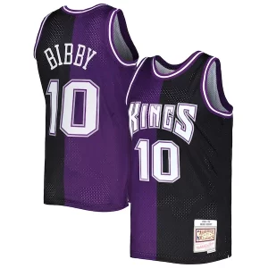 Mike Bibby Exceptionnel Sacramento Kings Hardwood Classics 2001/02 Split Swingman Jersey Purple/Black
