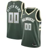 Milwaukee Bucks Nike Swingman Custom Jersey Green Icon Élégant Edition