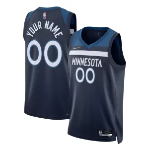 Minnesota Timberwolves Nike 2021/22 Diamond Swingman Custom Jersey Icon Edition Navy Classique