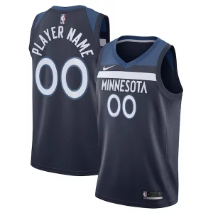 Minnesota Timberwolves Nike Swingman Custom Jersey Navy Icon Incontournable Edition