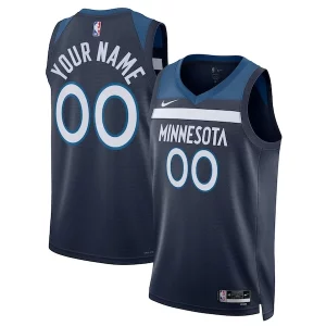 Minnesota Timberwolves Nike Unisex Swingman Custom Refiné Jersey Navy Icon Edition