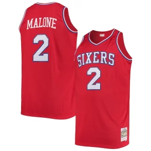 Moses Malone Philadelphia Éclatant 76ers 1982/83 Big & Tall Hardwood Classics Swingman Jersey Red