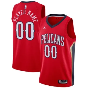 New Orleans Pelicans Jordan Brand Swingman Custom Jersey Statement Edition Red Exclusif