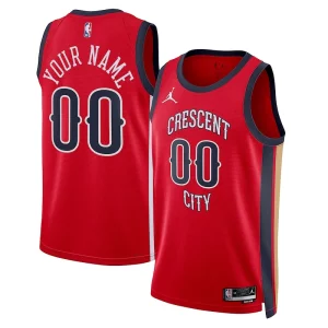 New Orleans Pelicans Jordan Brand Unisex Swingman Admirable Custom Jersey Red Statement Edition