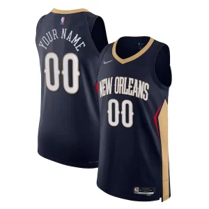New Orleans Pelicans Nike 2021/22 Diamond Refiné Authentic Custom Jersey Icon Edition Navy