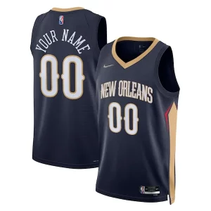 New Orleans Pelicans Nike Stylish 2021/22 Diamond Swingman Custom Jersey Icon Edition Navy