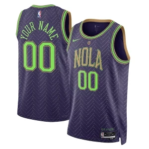 New Gracieux Orleans Pelicans Nike Unisex 2024/25 Custom Swingman Jersey City Edition Purple