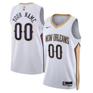 New Orleans Pelicans Nike Magnifique Unisex Swingman Custom Jersey White Association Edition