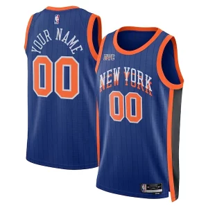 New York Éclatant Knicks Nike Unisex 2023/24 Custom Swingman Jersey Blue City Edition