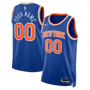 New York Knicks Nike Unisex Moderne Swingman Custom Jersey Blue Icon Edition