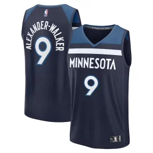 Nickeil Alexander Walker Minnesota Timberwolves Fast Break Confortable Replica Player Jersey Icon Edition Navy