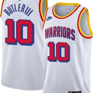 Nike Adult Golden State Warriors Jimmy Butler #10 Bold Hardwood Classic White Jersey