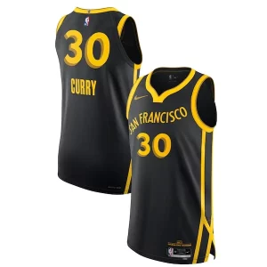 Nike Stephen Curry Golden State Warriors Authentic Jersey City Confortable Edition Black