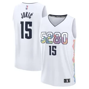 Nikola Jokic Denver Nuggets Youth 2024/25 Fast Dashing Break Player Jersey City Edition White