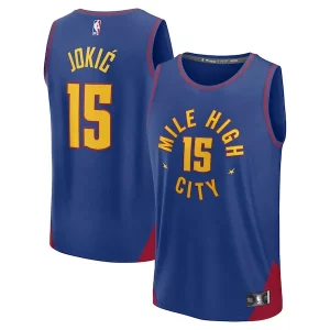 Nikola Jokic Denver Nuggets Fast Break Replica Player Exquisite Jersey Statement Edition Blue