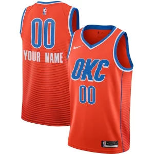 Oklahoma City Thunder Sophistiqué Jordan Brand Swingman Custom Jersey Statement Edition Orange