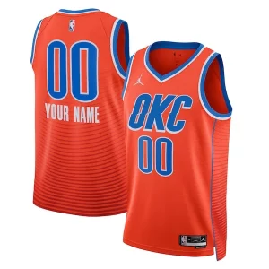 Oklahoma City Thunder Confortable Jordan Brand Unisex 2022/23 Swingman Custom Jersey Statement Edition Orange