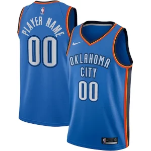 Oklahoma City Thunder Nike Swingman Charming Custom Jersey Blue Icon Edition