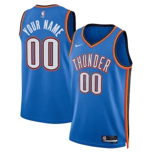 Oklahoma City Thunder Nike Unisex Personalisable Swingman Custom Jersey Blue Icon Edition