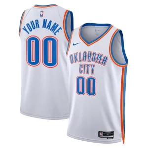 Oklahoma City Thunder Nike Unisex Swingman Custom Dashing Jersey White Association Edition