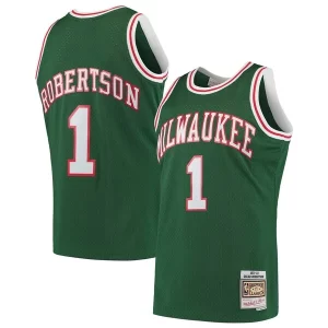 Oscar Robertson Milwaukee Bucks Superbe 1971/72 Hardwood Classics Swingman Jersey Green