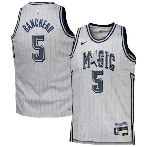 Paolo Banchero Orlando Magic Nike Youth 2024/25 Swingman Player Jersey Exceptionnel City Edition Silver