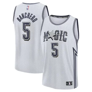 Paolo Banchero Orlando Magic Youth 2024/25 Fast Break Personalisable Player Jersey City Edition Silver