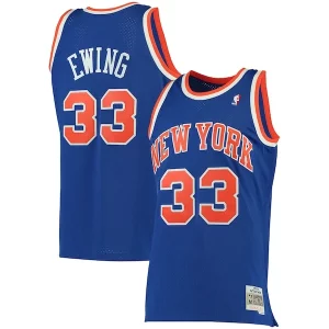 Patrick Ewing New York Knicks 1991/92 Big & Refiné Tall Hardwood Classics Swingman Jersey Blue