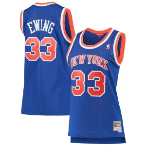 Patrick Ewing New York Knicks Haut de gamme Women's 1991/92 Hardwood Classics Swingman Jersey Blue