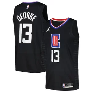 Paul George LA Clippers Jordan Brand Nike Swingman Player Jersey Authentique Statement Edition Black