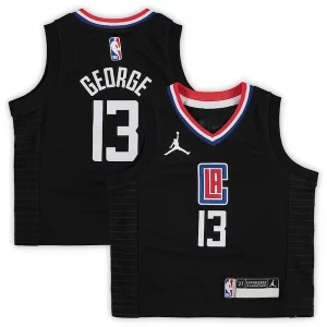 Paul George Classique LA Clippers Jordan Brand Toddler 2020/21 Jersey Black Statement Edition