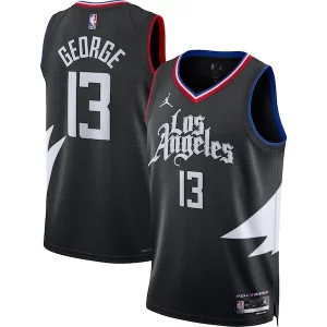 Paul George LA Clippers Jordan Brand Unisex Swingman Jersey Statement Dashing Edition Black