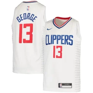 Paul George LA Clippers Nike Youth 2020/21 Swingman Jersey Association Edition Admirable White