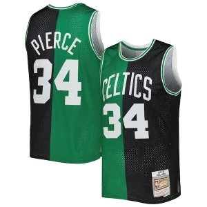Paul Pierce Boston Commémoratif Celtics Hardwood Classics 2007/08 Split Swingman Jersey Black/Kelly Green