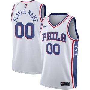 Philadelphia 76ers Nike 2020/21 Swingman Custom Jersey Association Éclatant Edition White