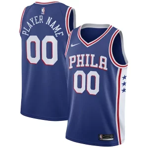 Philadelphia 76ers Nike 2020/21 Swingman Custom Jersey Icon Edition Royal Éclatant