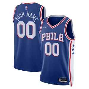 Philadelphia 76ers Nike 2021/22 Diamond Swingman Custom Jersey Moderne Icon Edition Royal