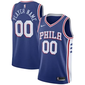 Philadelphia 76ers Nike Swingman Custom Stylish Jersey Blue Icon Edition
